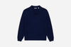 3Sixteen Long Sleeve Knit Polo in Midnight Alpaca