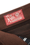 Freenote Cloth Rios Slim Straight in 15 Ounce Dark Brown