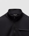 Reigning Champ Double Knit Rally Quarter Zip in Black