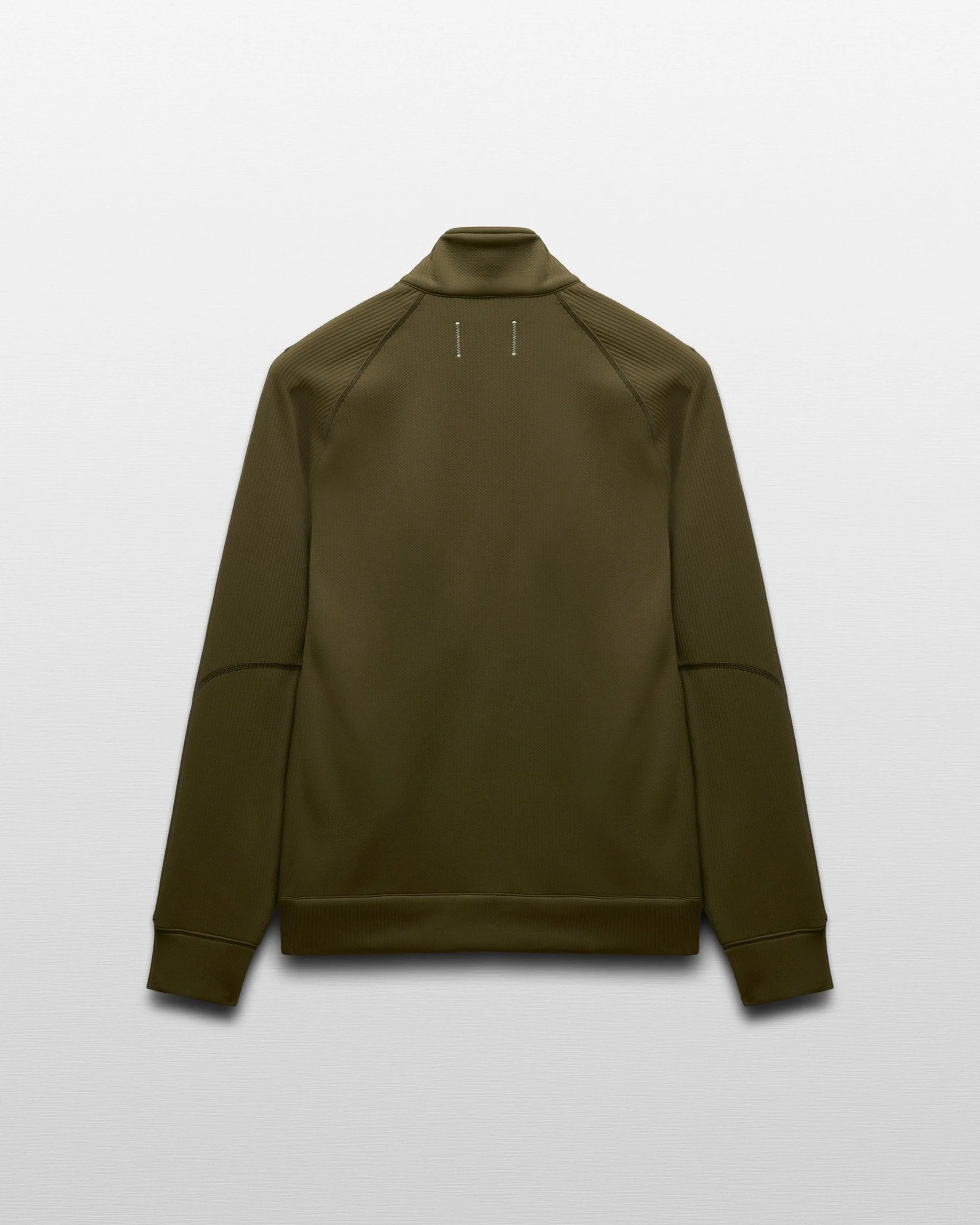 Reigning Champ Double Knit Rally Quarter Zip in Olive