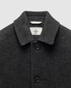 Reigning Champ Scout Coat in Black/Grey Wool Herringbone