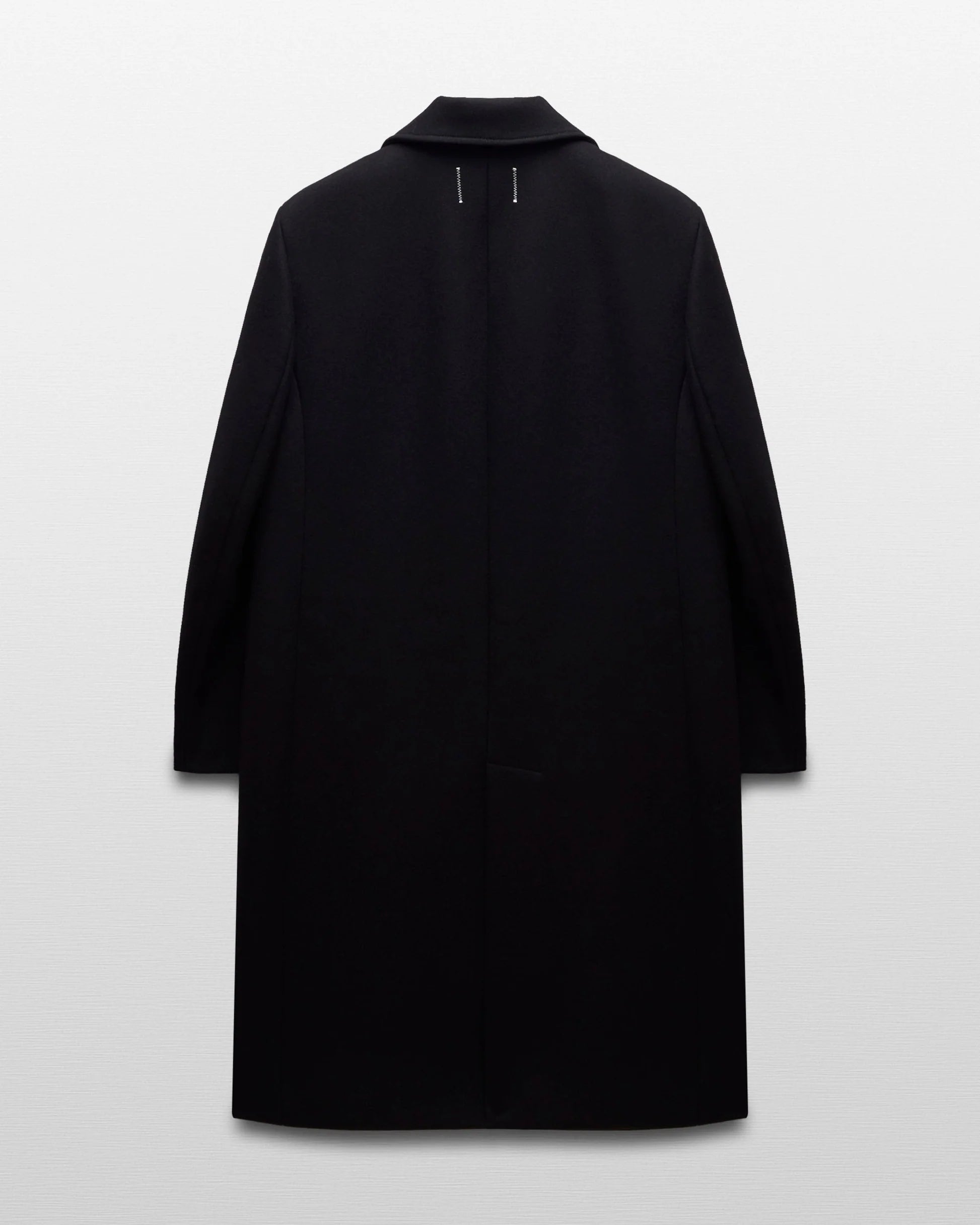 Reigning Champ Polo Coat in Black Wool Cashmere