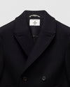 Reigning Champ Polo Coat in Black Wool Cashmere