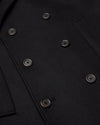 Reigning Champ Polo Coat in Black Wool Cashmere