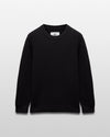 Reigning Champ Merino Honeycomb Crewneck in Black