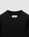 Reigning Champ Merino Honeycomb Crewneck in Black