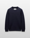 Reigning Champ Merino Honeycomb Crewneck in Navy