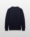 Reigning Champ Merino Honeycomb Crewneck in Navy