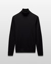 Reigning Champ Lightweight Merino Roll Neck in Black