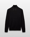 Reigning Champ Lightweight Merino Roll Neck in Black