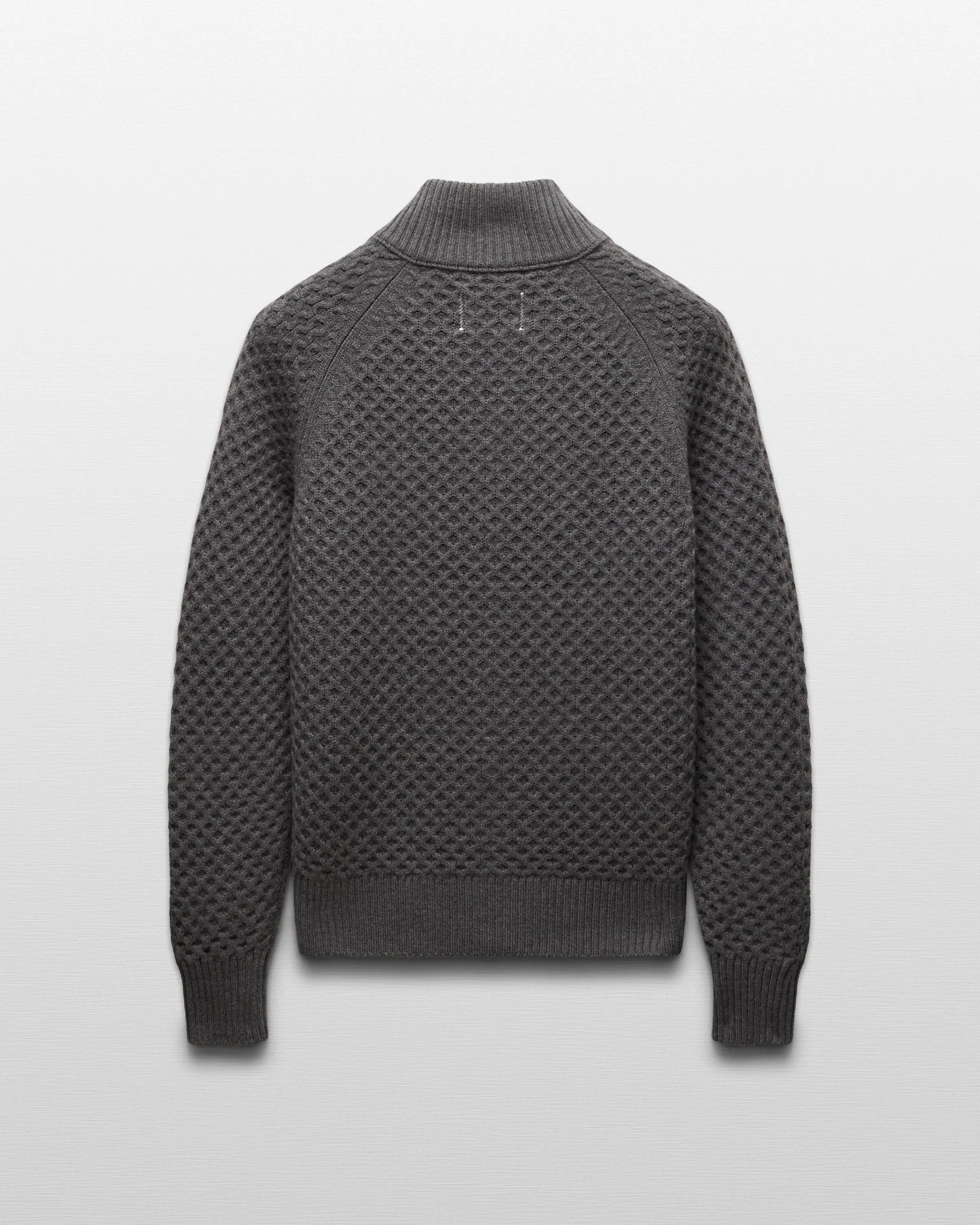 Reigning Champ Merino Honeycomb Track Jacket in Heather Carbon