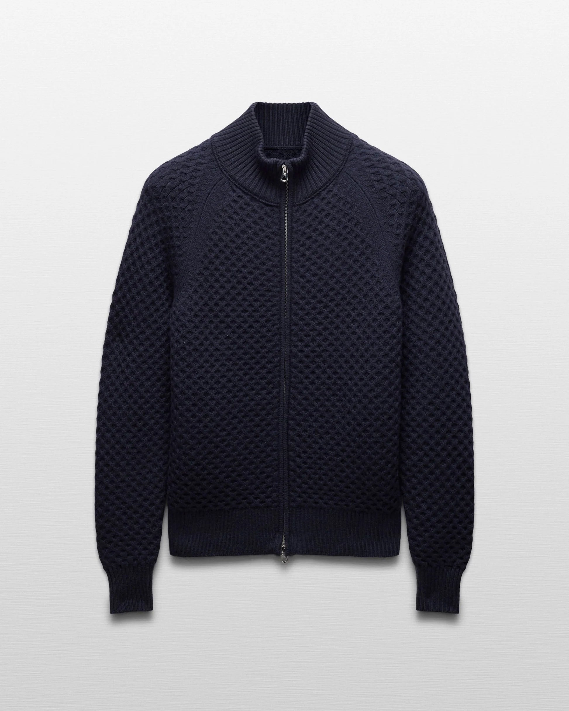 Reigning Champ Merino Honeycomb Track Jacket in Navy