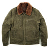 Freenote Cloth RJ-2 in Waxed Canvas 20 Ounce Olive Shearling