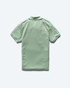 Reigning Champ Tech Pique Playoff Polo in Mineral Green