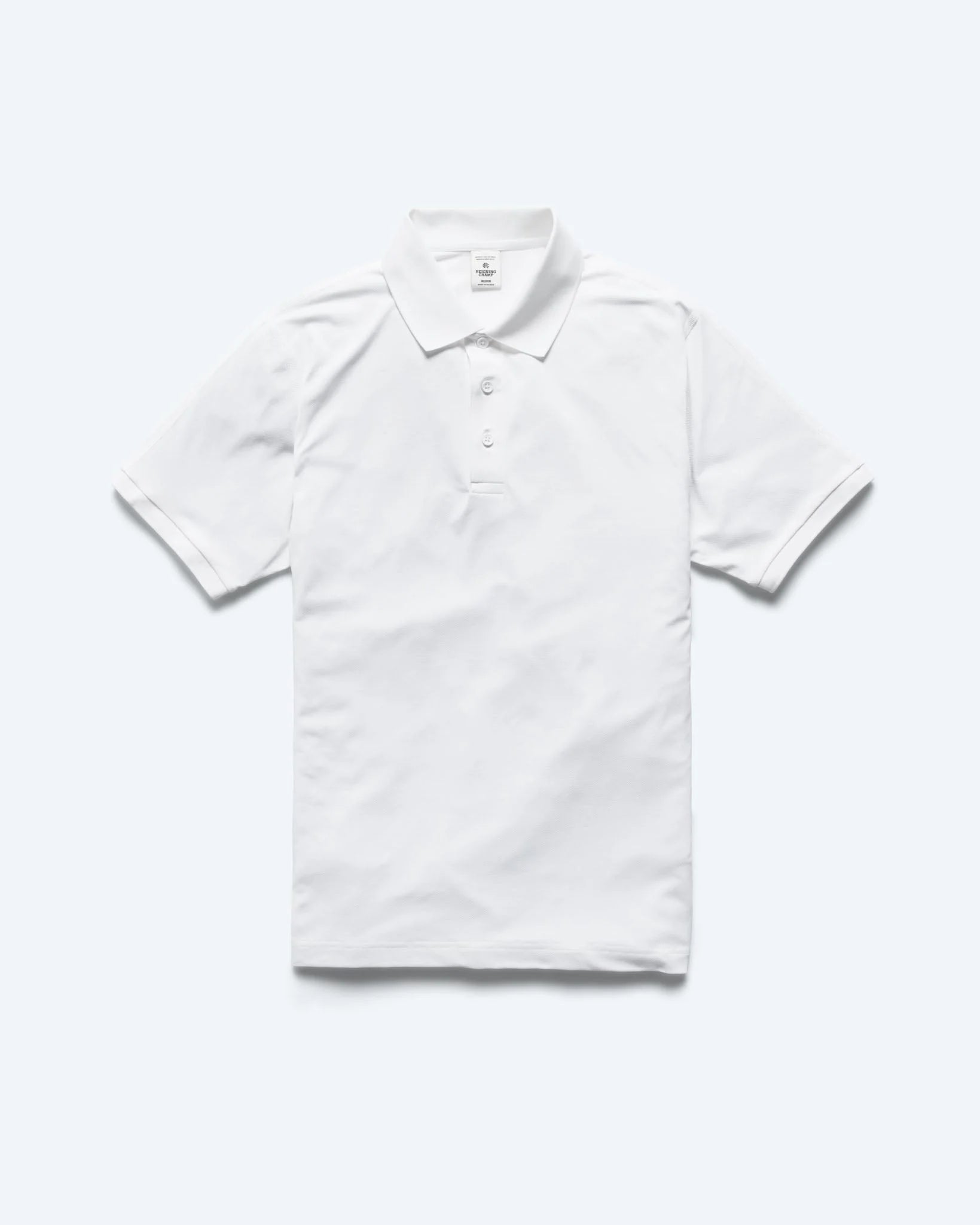 Reigning Champ Tech Pique Playoff Polo in White