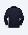 Reigning Champ Athletic Pique Academy LS Polo in Navy