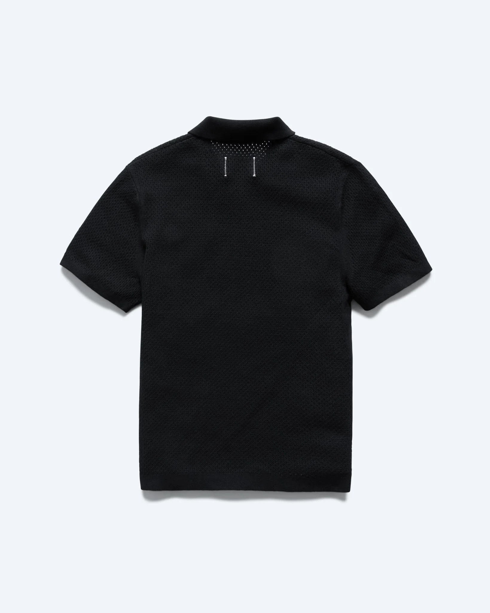 Reigning Champ Cotton Linen Victor Polo in Black