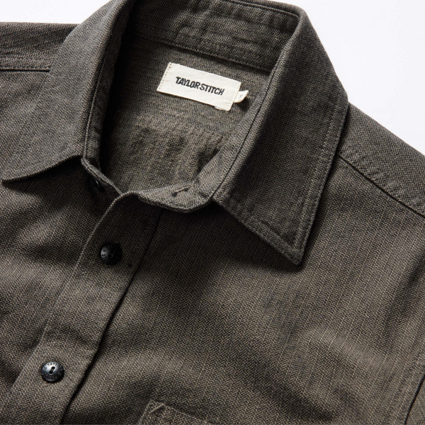 NWT Taylor Stitch Explorer Shirt in Herringbone 100% outlets Wool. Brown/Grey. Large