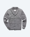 Reigning Champ Heavyweight Merino Vinnie Cardigan in Heather Carbon