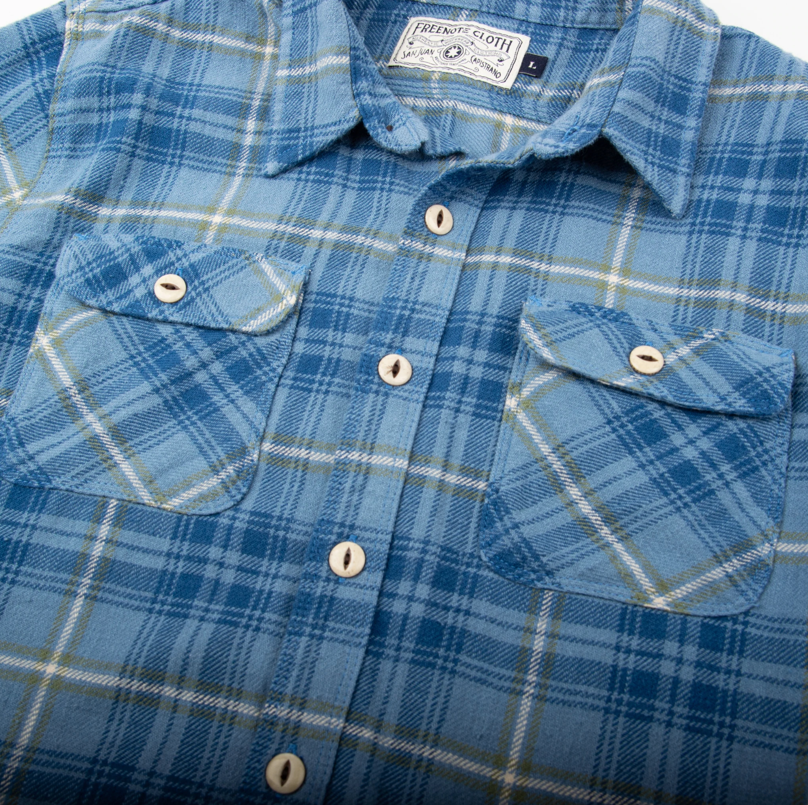 Freenote Cloth Jepson in Blue Plaid - Earl's Authentics