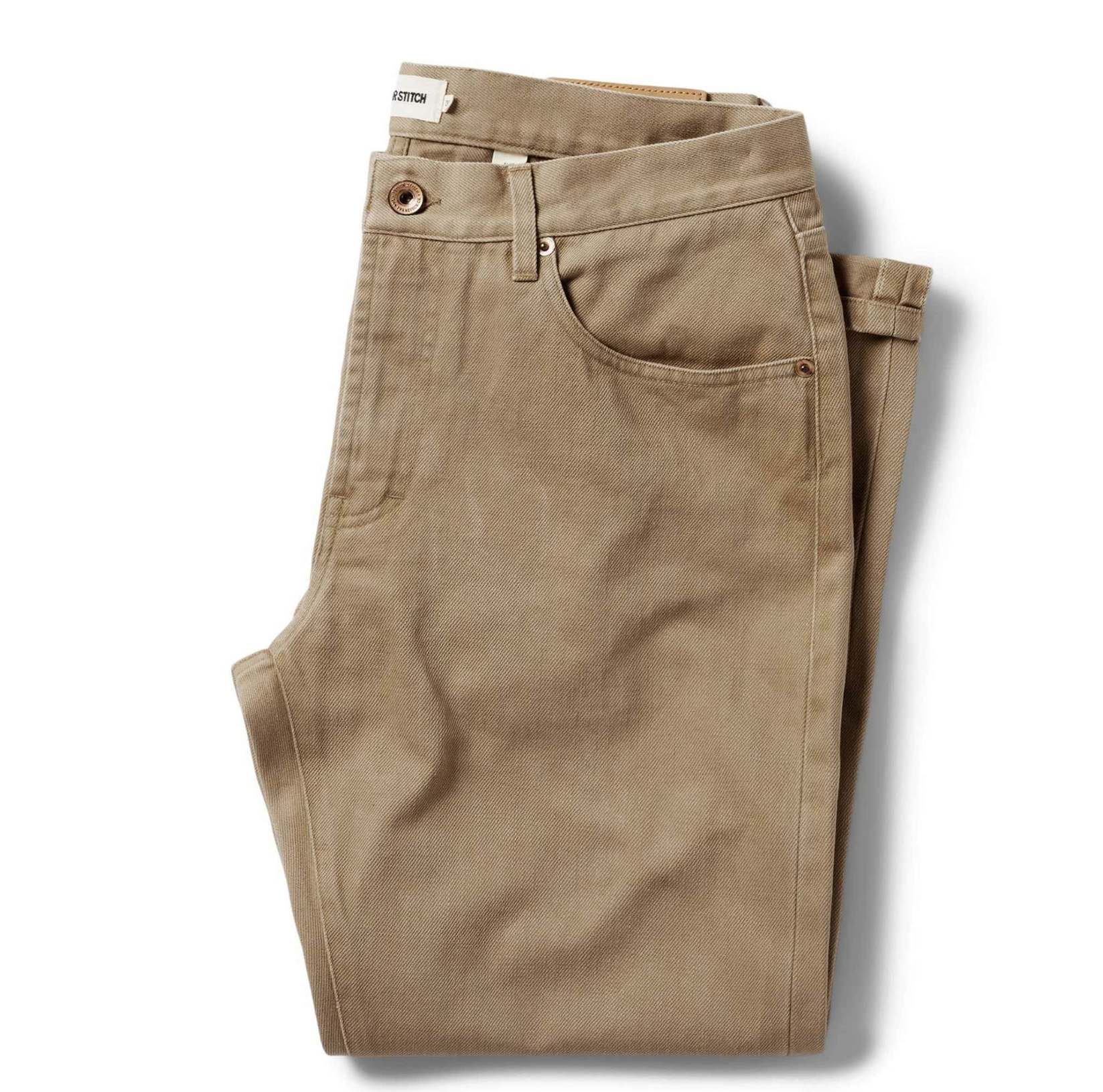 Taylor Stitch Slim All Day Pant in Washed Tobacco Selvage - Earl's